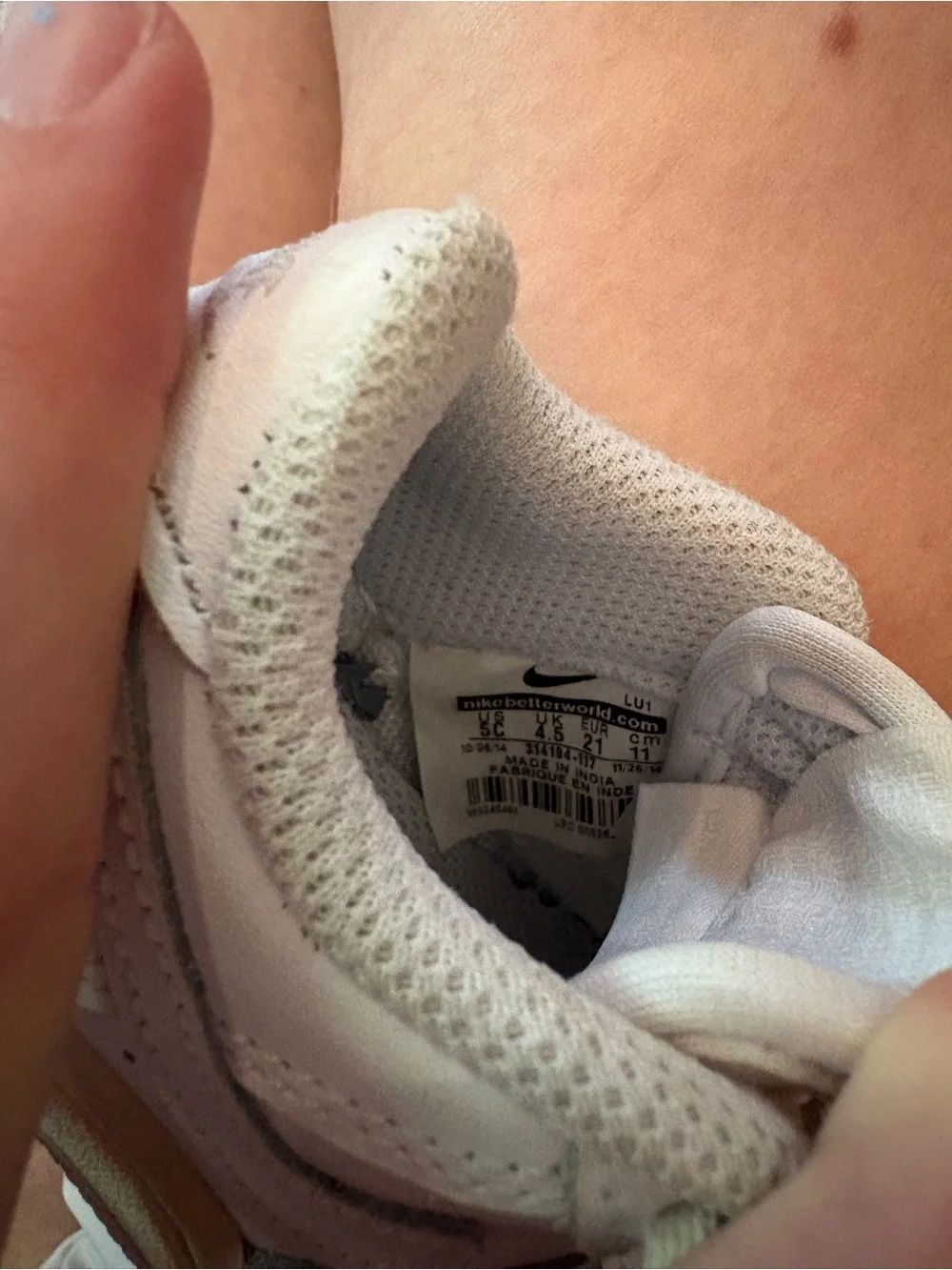 Nike Kids' White Low-Top Sneakers